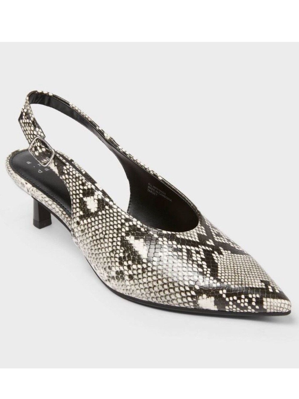 Snakeskin Slingback Heels with Memory Foam Insole – A New Day Cream